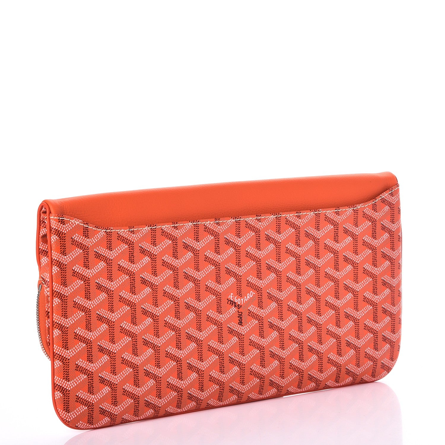 Goyard Goyardine Sainte Marie Soft Clutch Orange 3 of 9