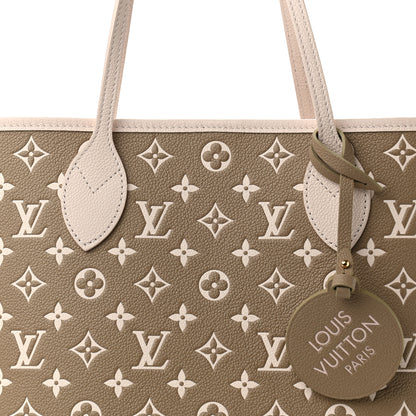 Louis Vuitton Empreinte Monogram Spring In The City Neverfull MM Kaki Beige Cream 8 of 10