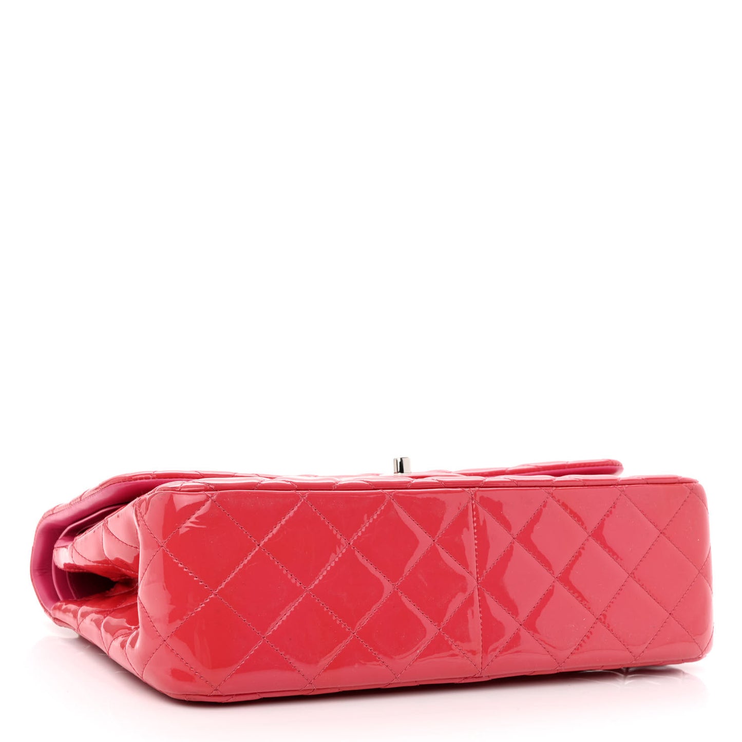 Patent Quilted Jumbo Double Flap Pink