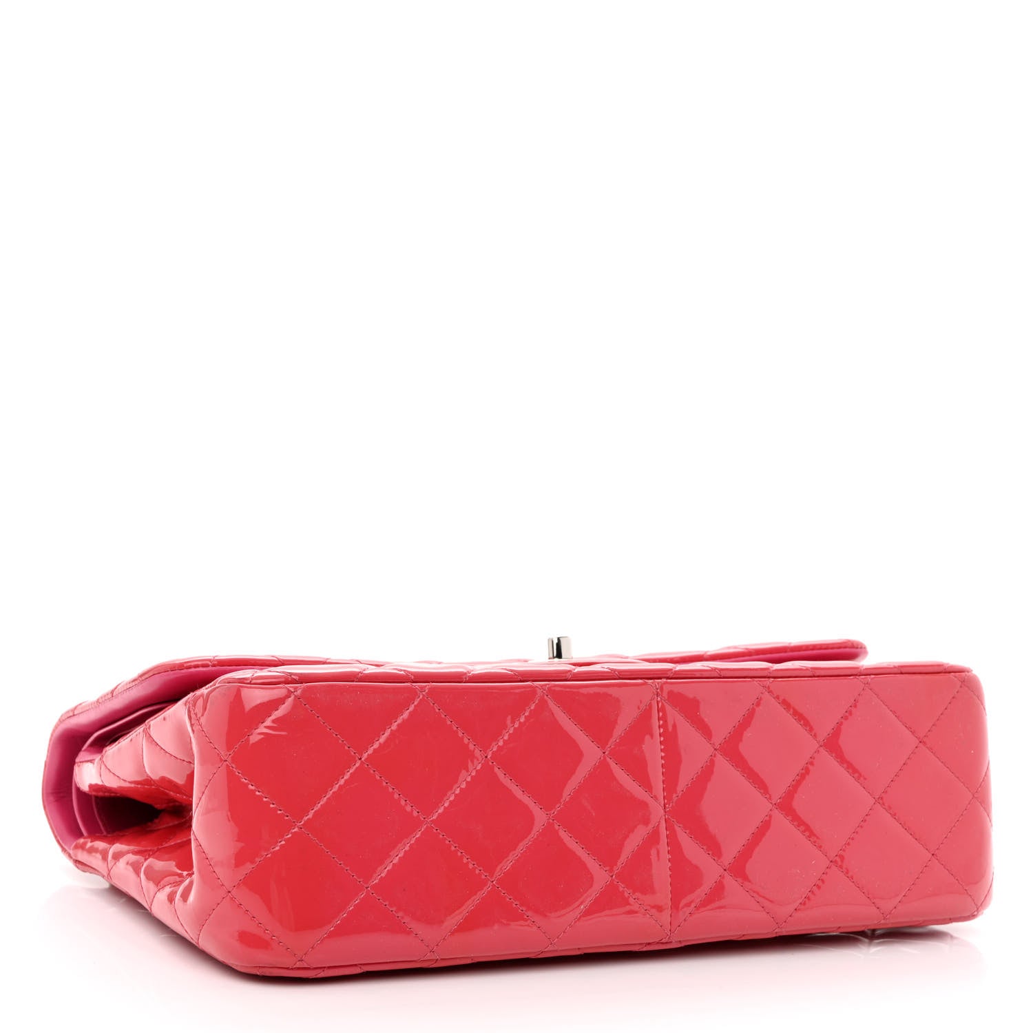 Chanel Patent Quilted Jumbo Double Flap Pink 4 of 15