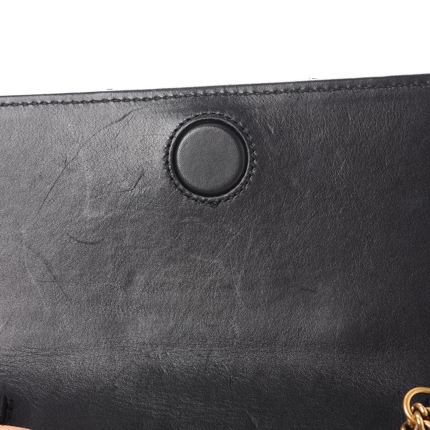 Calfskin Matelasse Mini Animal Studs GG Marmont Bag Black