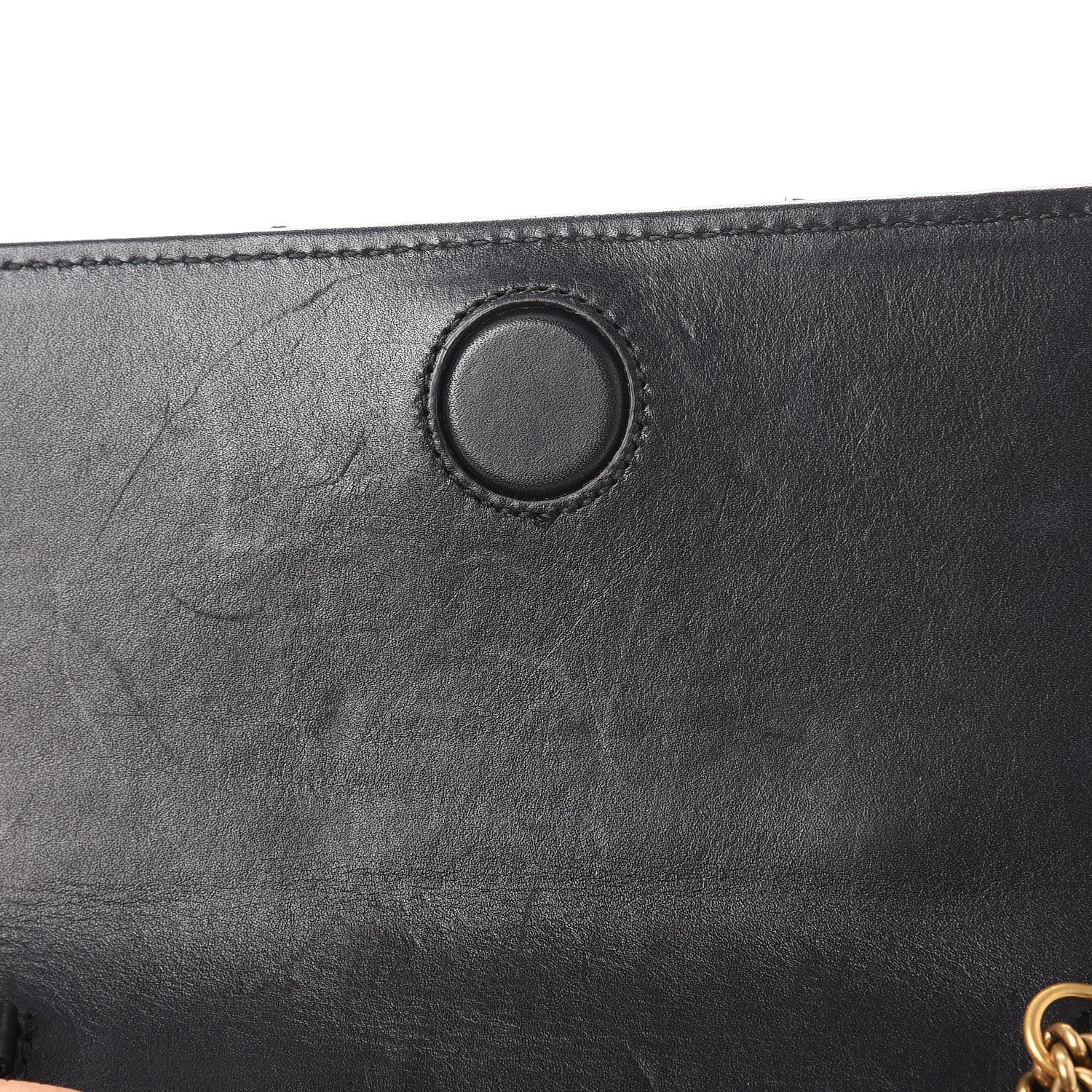 Gucci Calfskin Matelasse Mini Animal Studs GG Marmont Bag Black 9 of 9