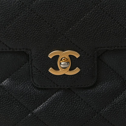 Chanel Caviar Quilted Medium Single Flap Black 15 of 17