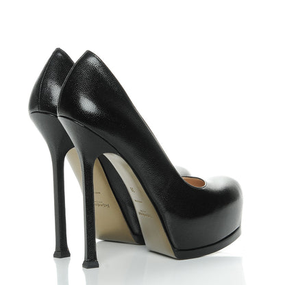 Saint Laurent Vernigolf Tribtoo 105 Platform Pumps 36 Black 4 of 9