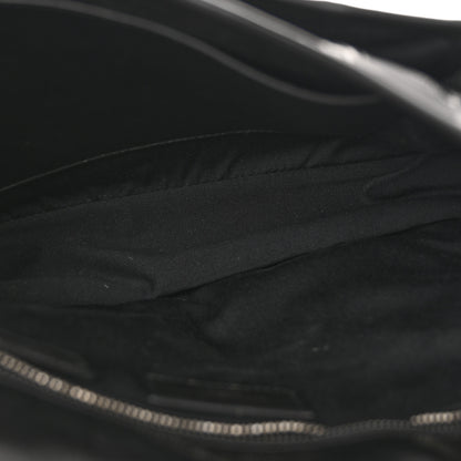 Saint Laurent Calfskin Ayers Patchwork Monogram Medium Niki Chain Satchel Black 5 of 14