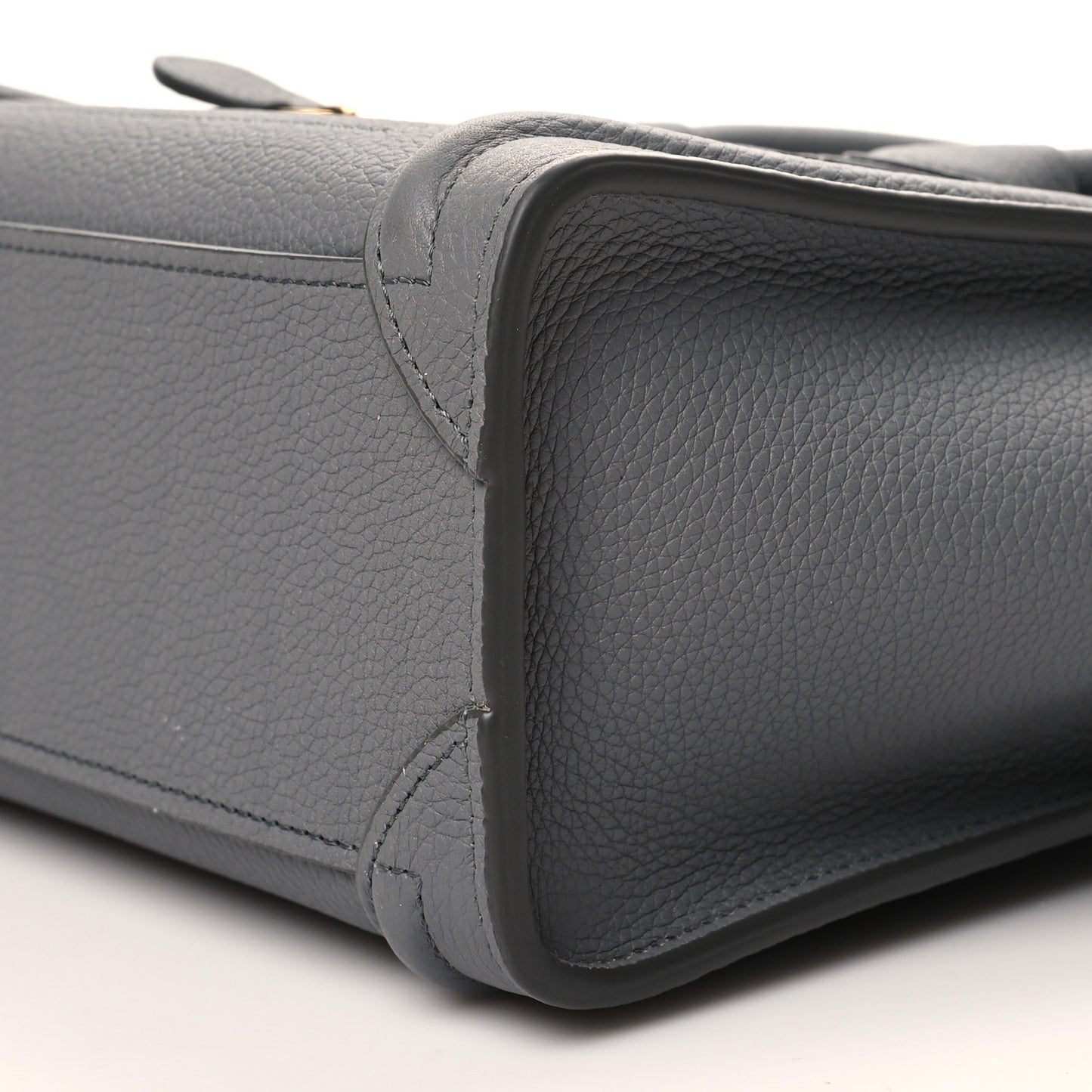 Drummed Calfskin Nano Luggage Kohl