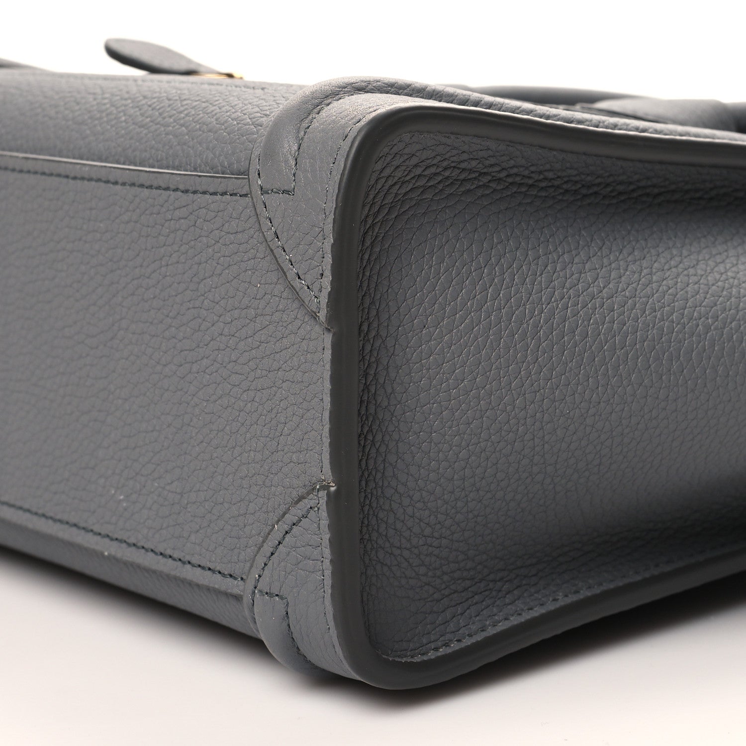 Celine Drummed Calfskin Nano Luggage Kohl 11 of 11