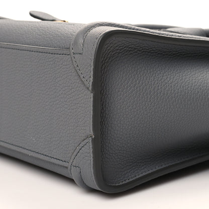 Celine Drummed Calfskin Nano Luggage Kohl 11 of 11