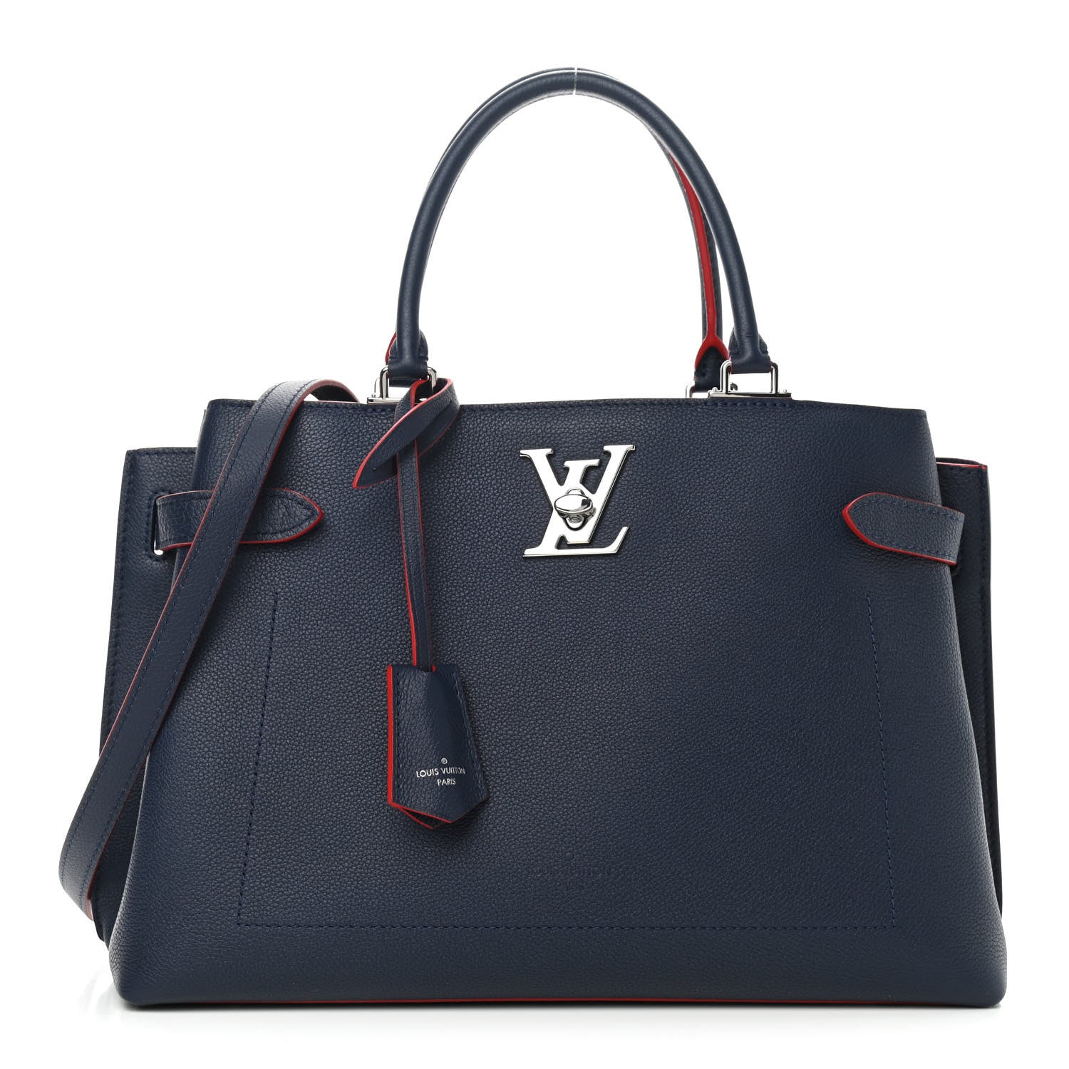 Louis Vuitton Calfskin Lockme Day Marine Rouge 1 of 9