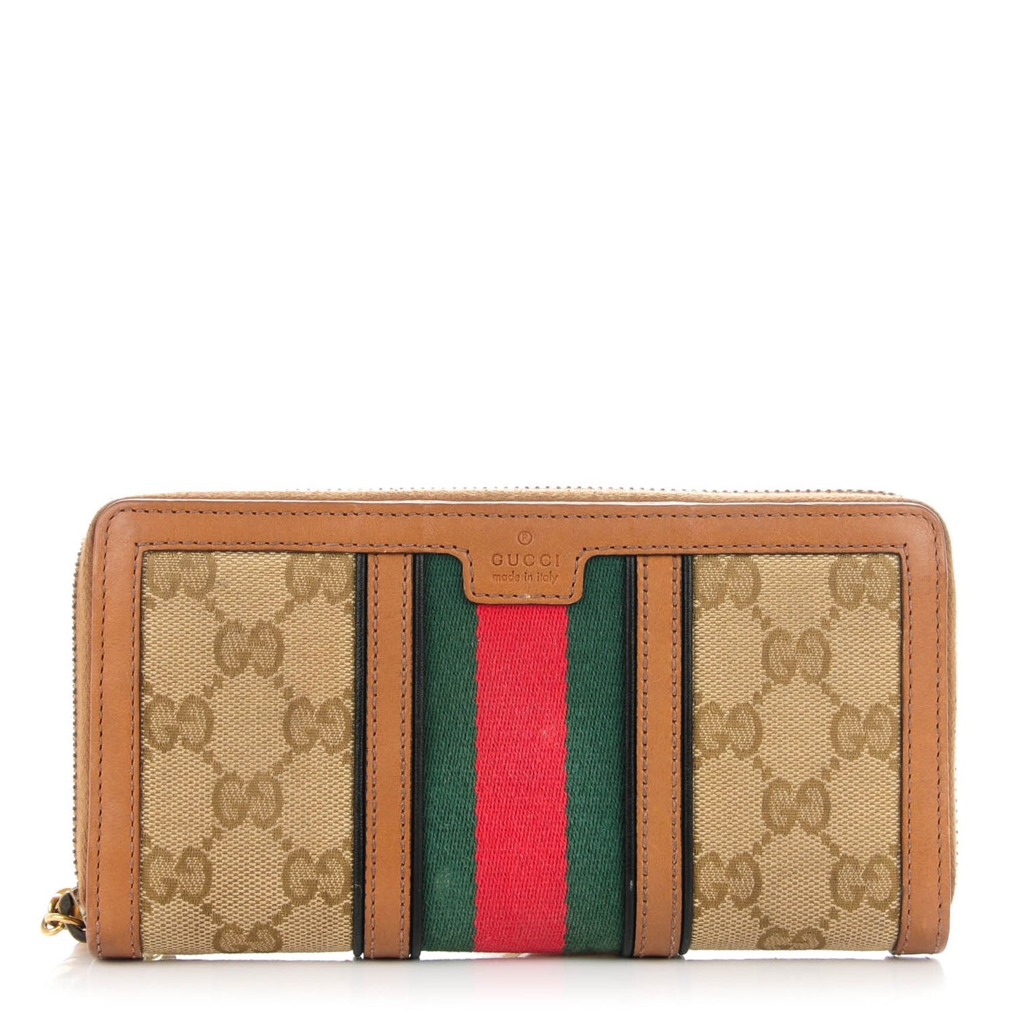 Monogram Web Rania Zip Around Wallet Khaki