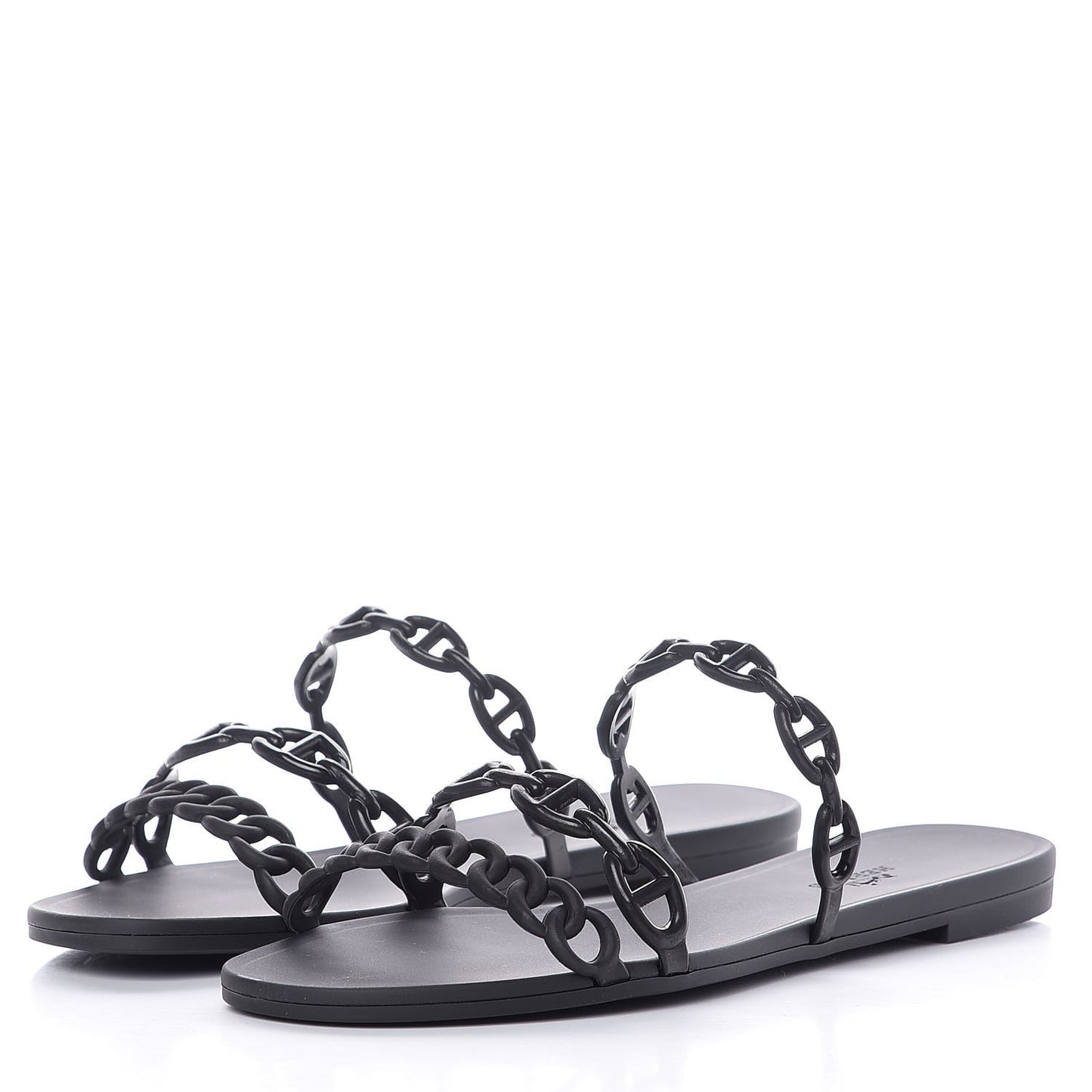 Rubber Chaine d'Ancre Rivage Sandals 37 Black