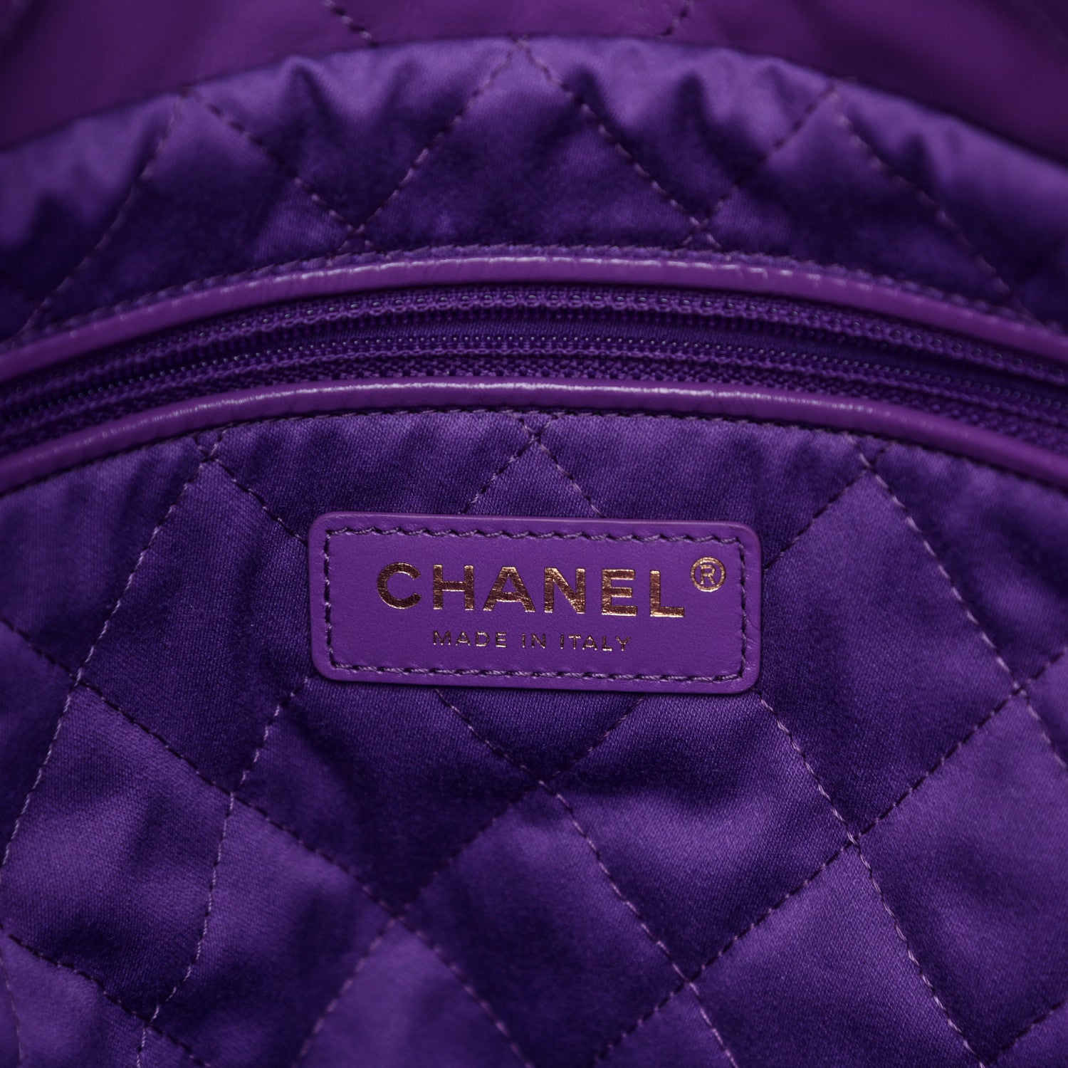 Chanel Shiny Calfskin Quilted Small Chanel 22 Purple 6 of 11
