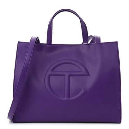 Telfar Vegan Leather Medium Shopping Bag Grape 1 of 10