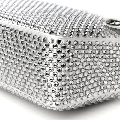 Prada Satin Crystal Mini Re-Edition 2000 Bag White 5 of 12