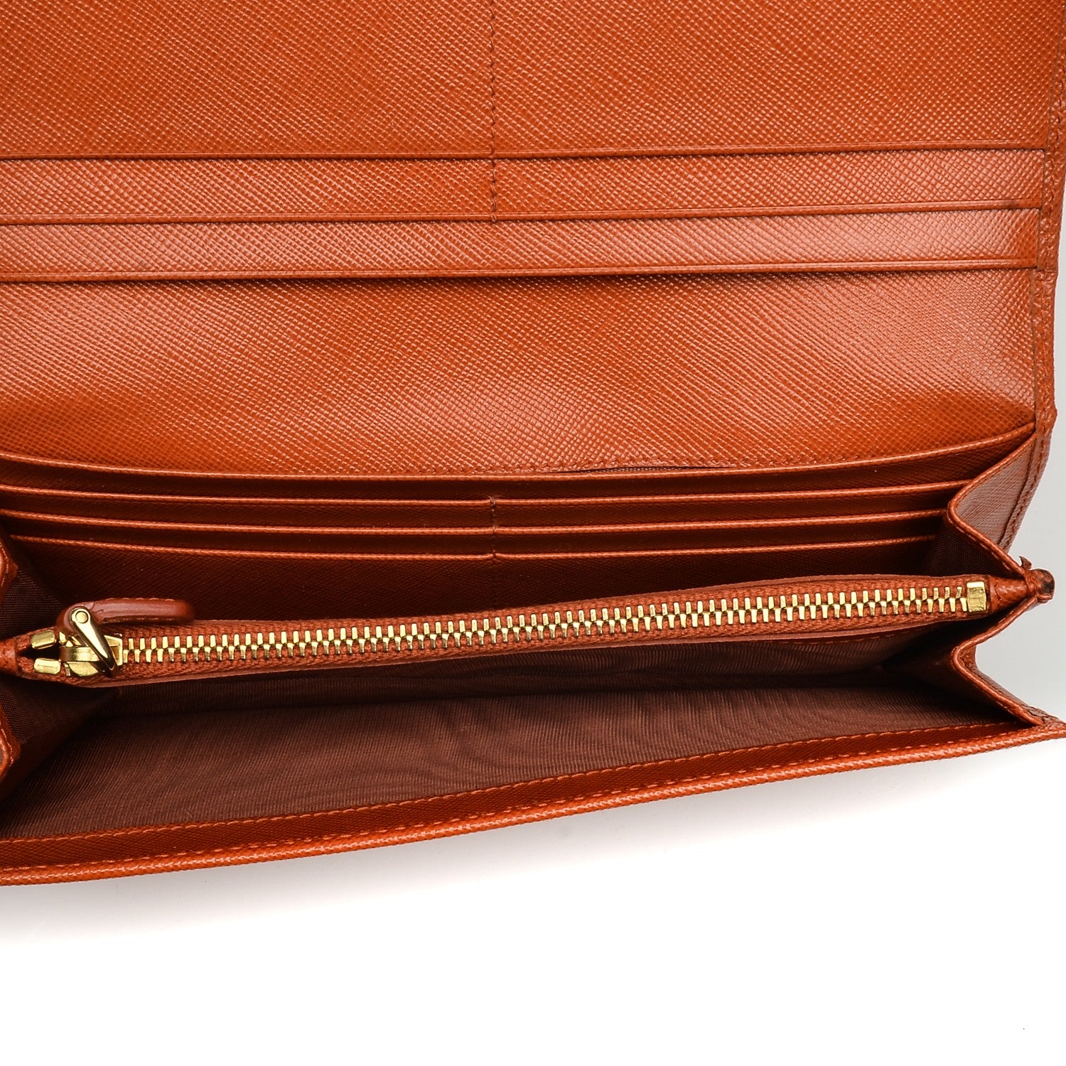 Prada Saffiano Bow Continental Wallet Papaya 5 of 12