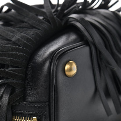Saint Laurent Calfskin Small Emmanuelle Fringe Hobo Bag Black 8 of 12