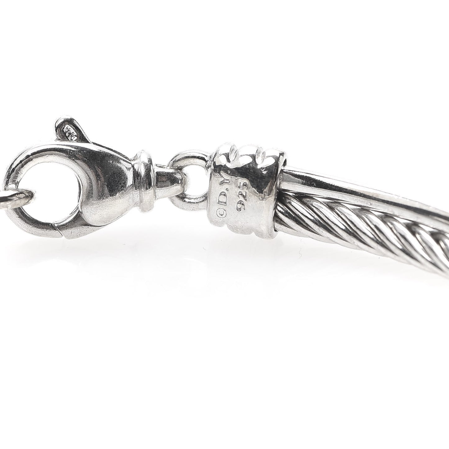 Sterling Silver Diamond 3mm Crossover Bracelet