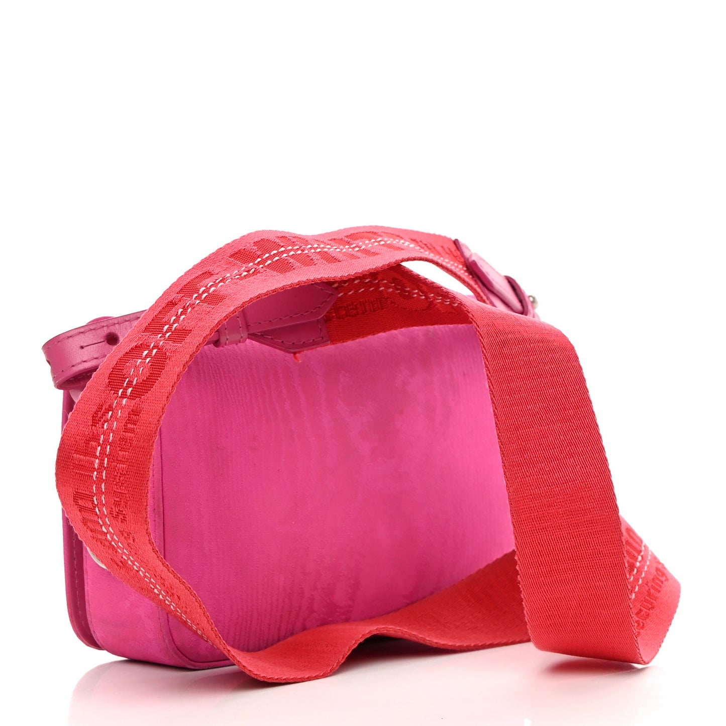Nylon Mini Binder Clip Bag Fuchsia Red