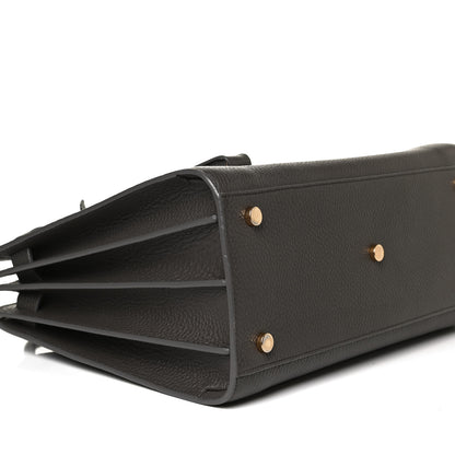 Saint Laurent Grained Calfskin Small Sac De Jour Charcoal 9 of 17