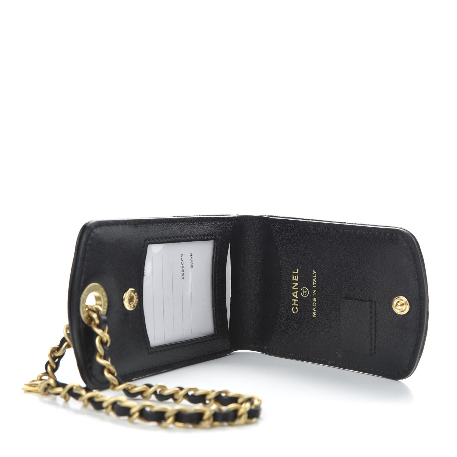 Chanel Lambskin Quilted 19 Luggage Tag Black 5 of 8