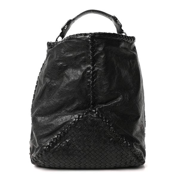 Bottega Veneta Grained Lambskin Intrecciato Large Shoulder Bag