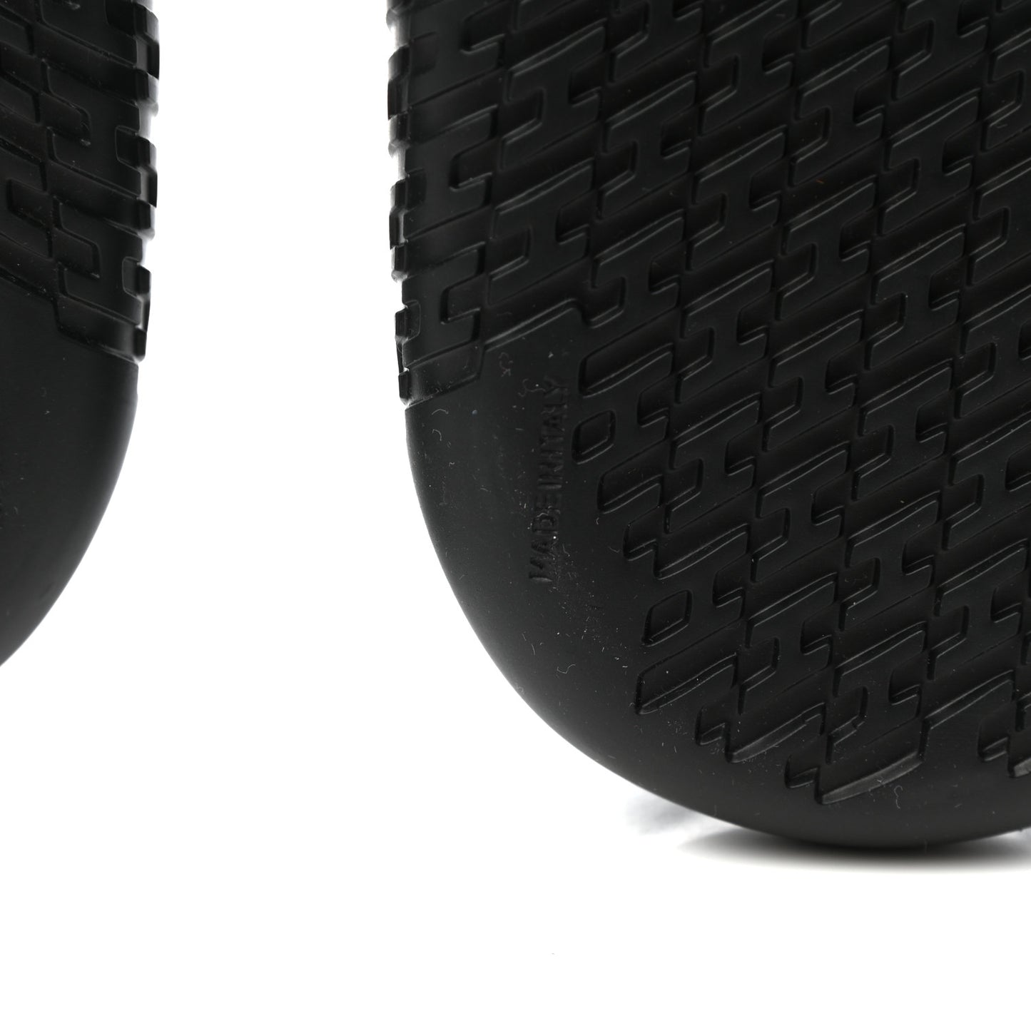 Calfskin Rubber Mens Doha Sandals 40 Black