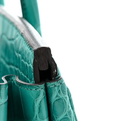 Hermes Matte Alligator Birkin 30 Bleu Paon 12 of 12