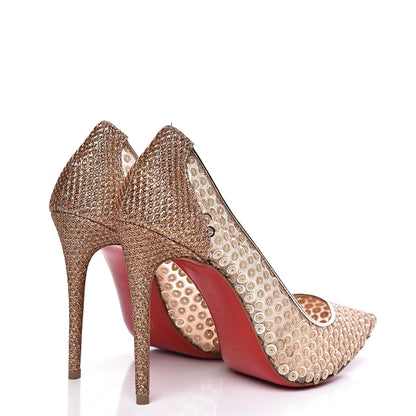 Christian Louboutin Lace Paill Cabaret Rete 554 100 Pumps 35 Version Nude 4 of 8