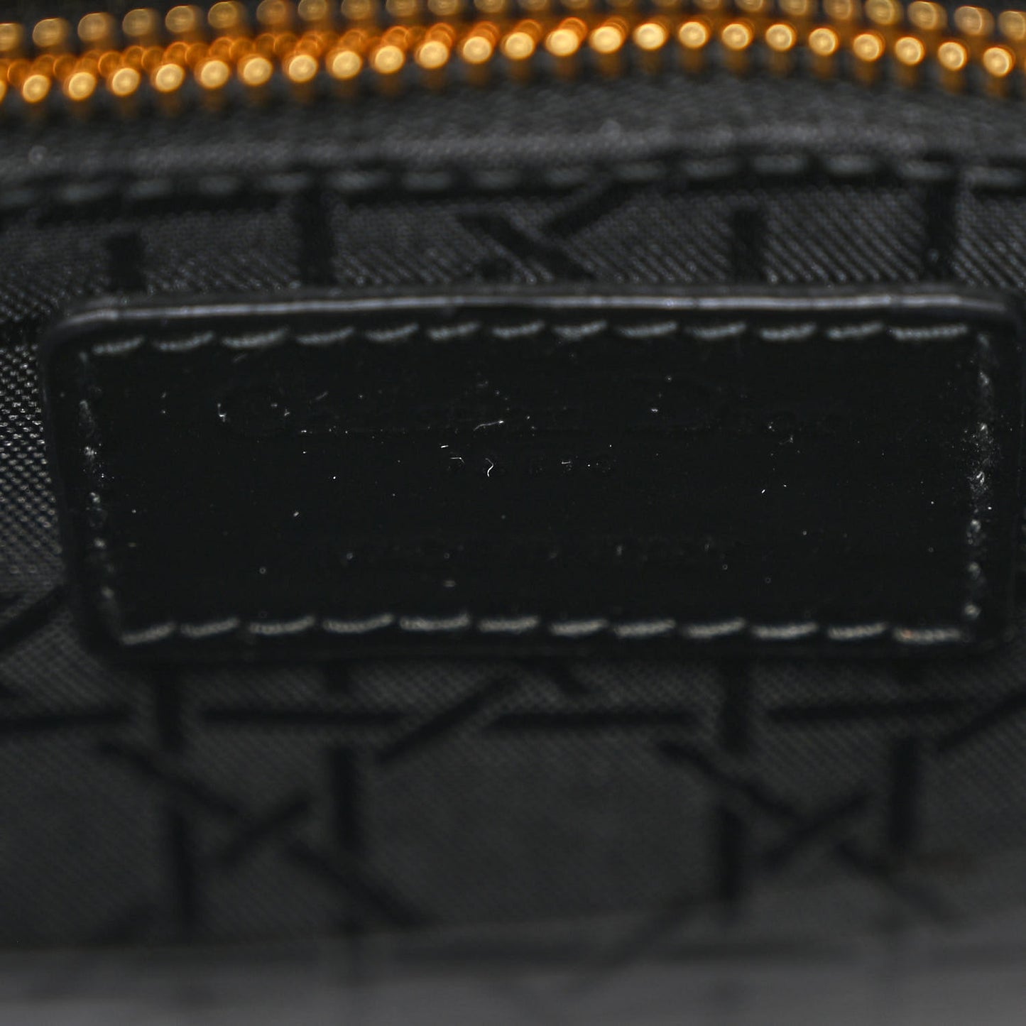 Patent Cannage Mini Lady Dior Black