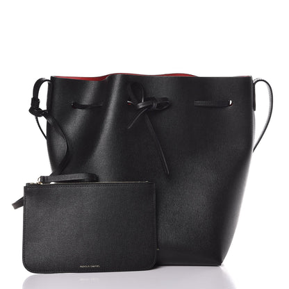 Mansur Gavriel Saffiano Bucket Bag Black Flamma 1 of 7