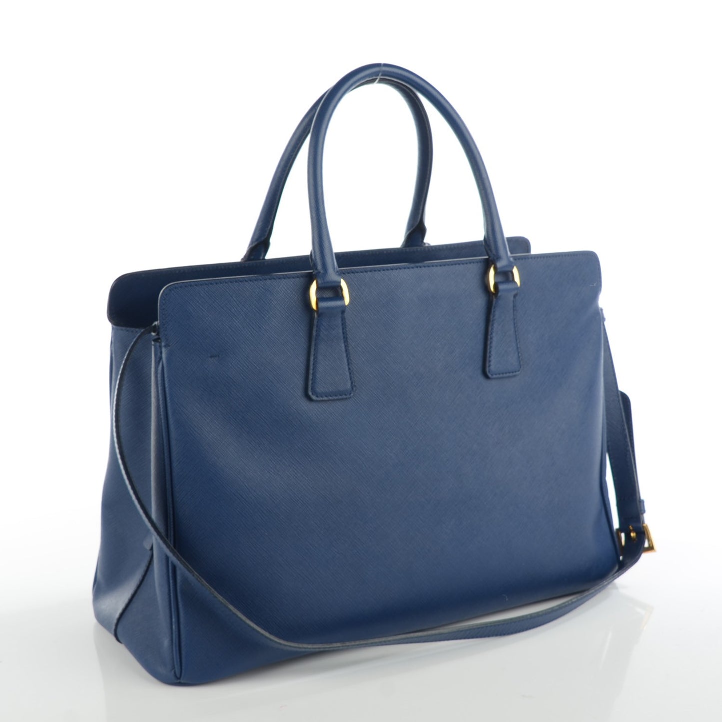 Saffiano Lux Large Top Handle Open Tote Bluette