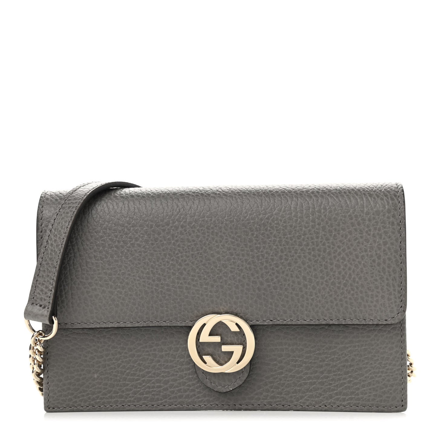 Dollar Calfskin Interlocking G Chain Wallet Loess