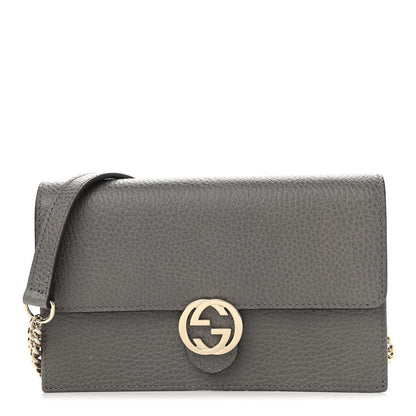 Gucci Dollar Calfskin Interlocking G Chain Wallet Loess 1 of 9