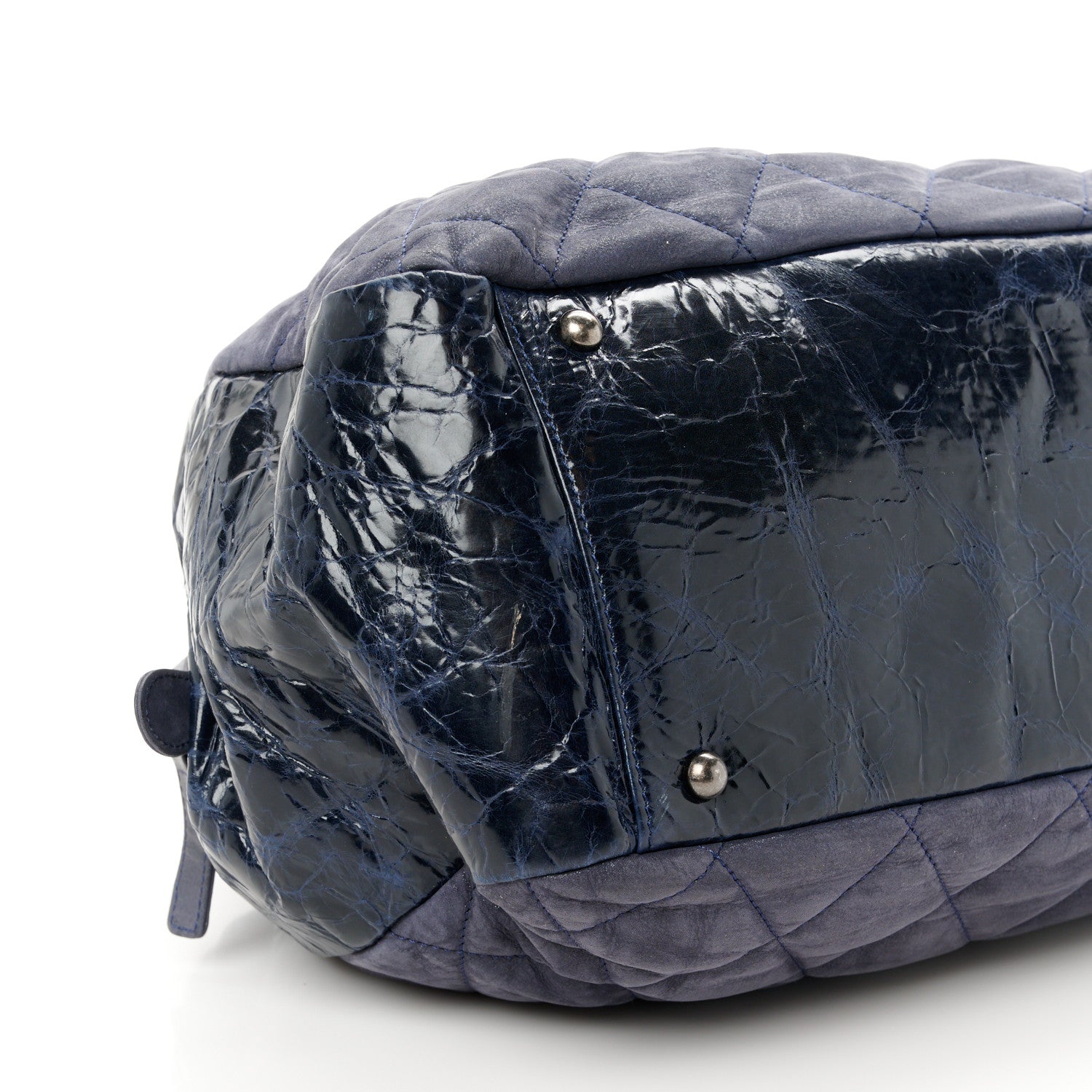 Chanel Iridescent Calfskin Quilted Large In The Mix Tote Navy 9 of 10