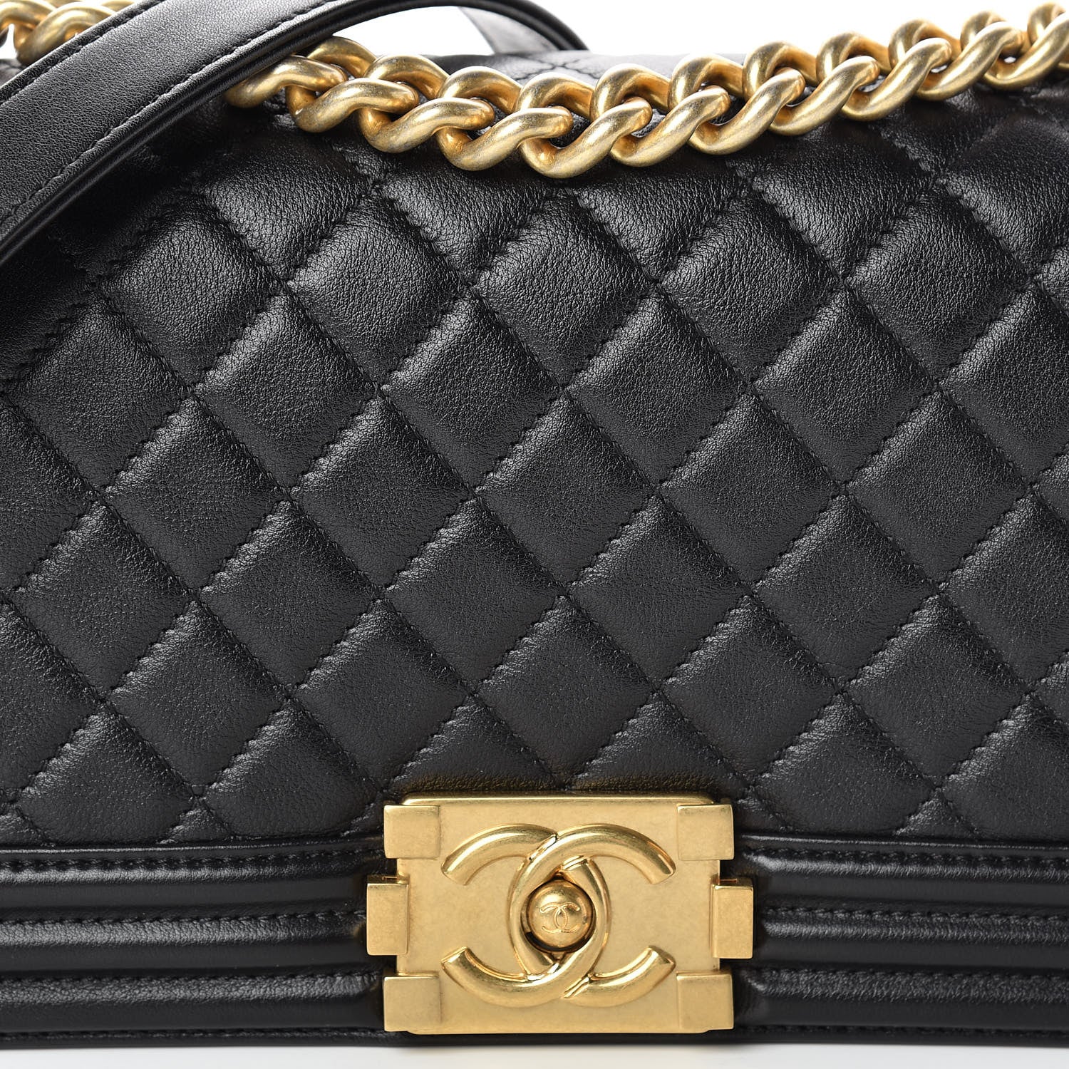 Chanel Calfskin Quilted Medium Boy Flap Black 8 of 12