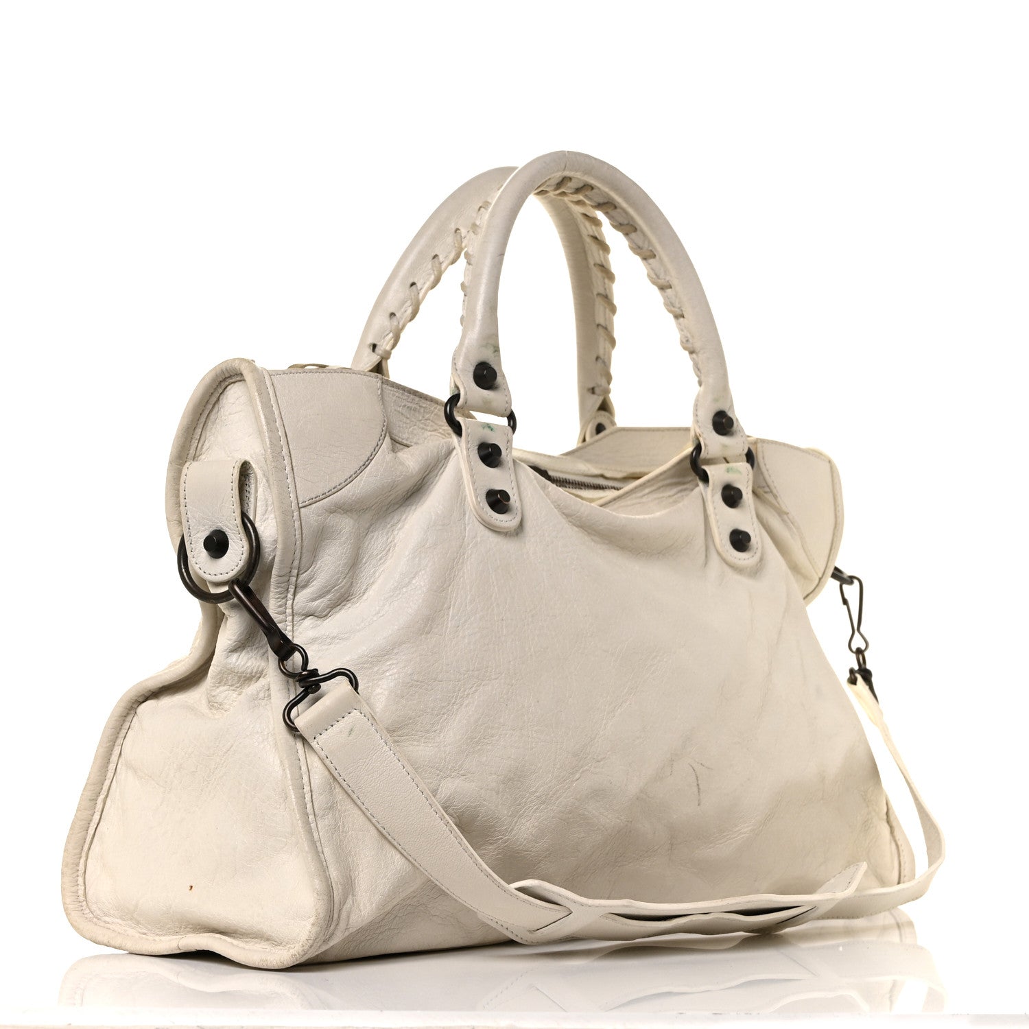 Balenciaga Agneau Classic Hardware City White 3 of 16