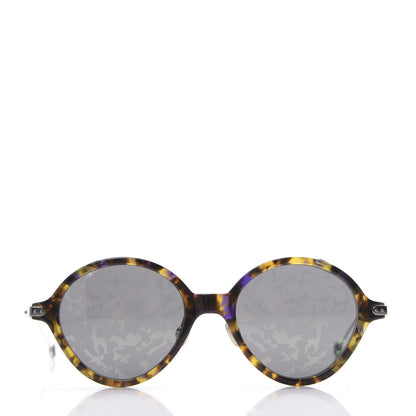 Christian Dior Acetate Leaf Print Umbrage Round Sunglasses Green Foliage 2 of 7