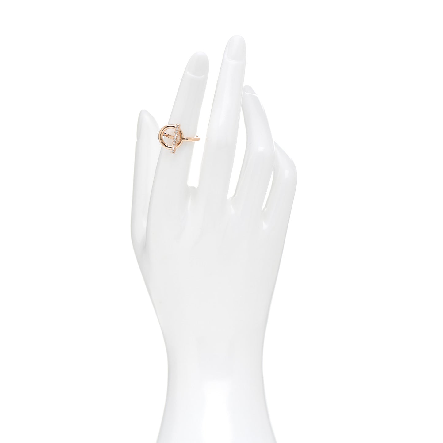 18K Rose Gold Diamond PM Echappee Ring 50 5.25