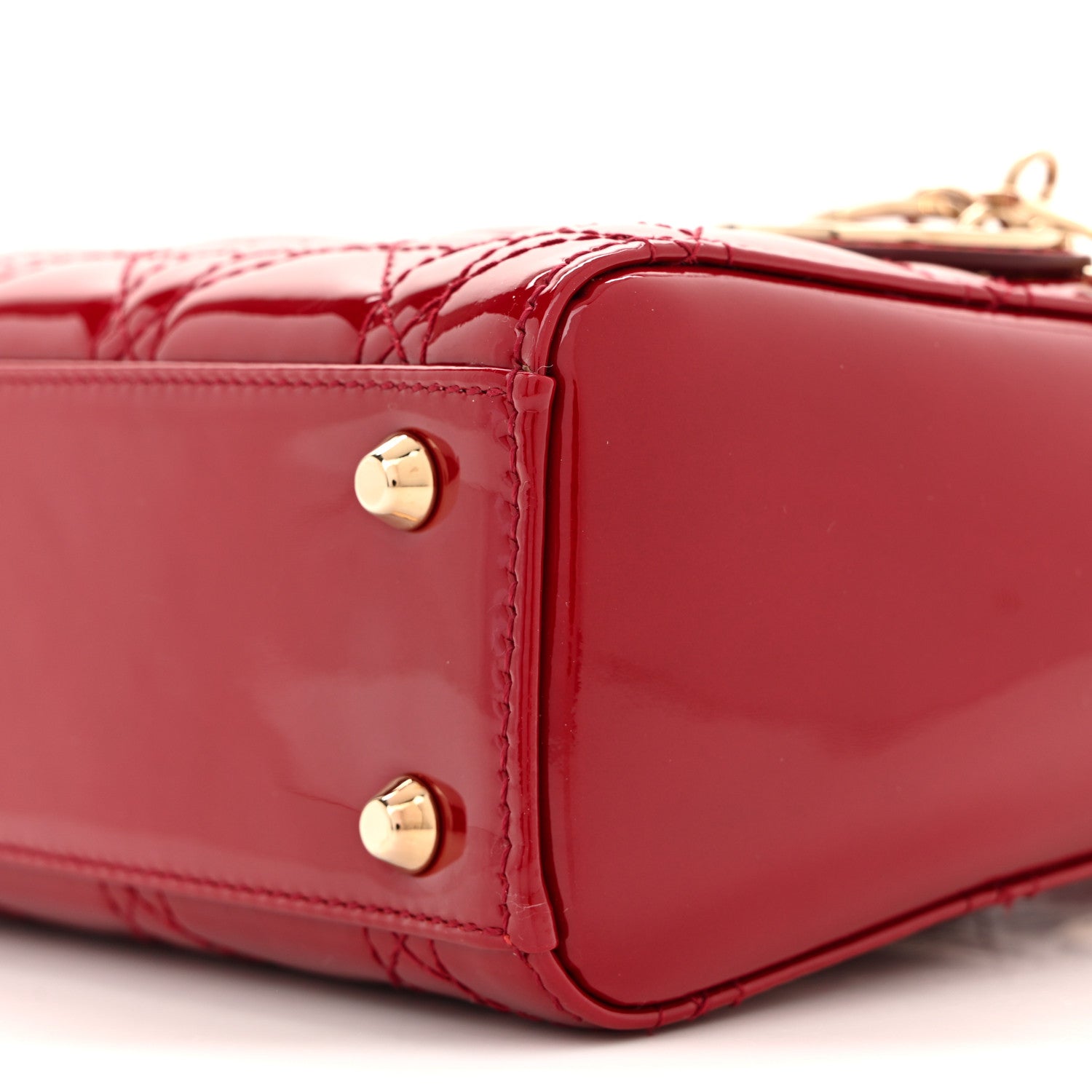 Christian Dior Patent Cannage Mini Lady Dior Red 10 of 10