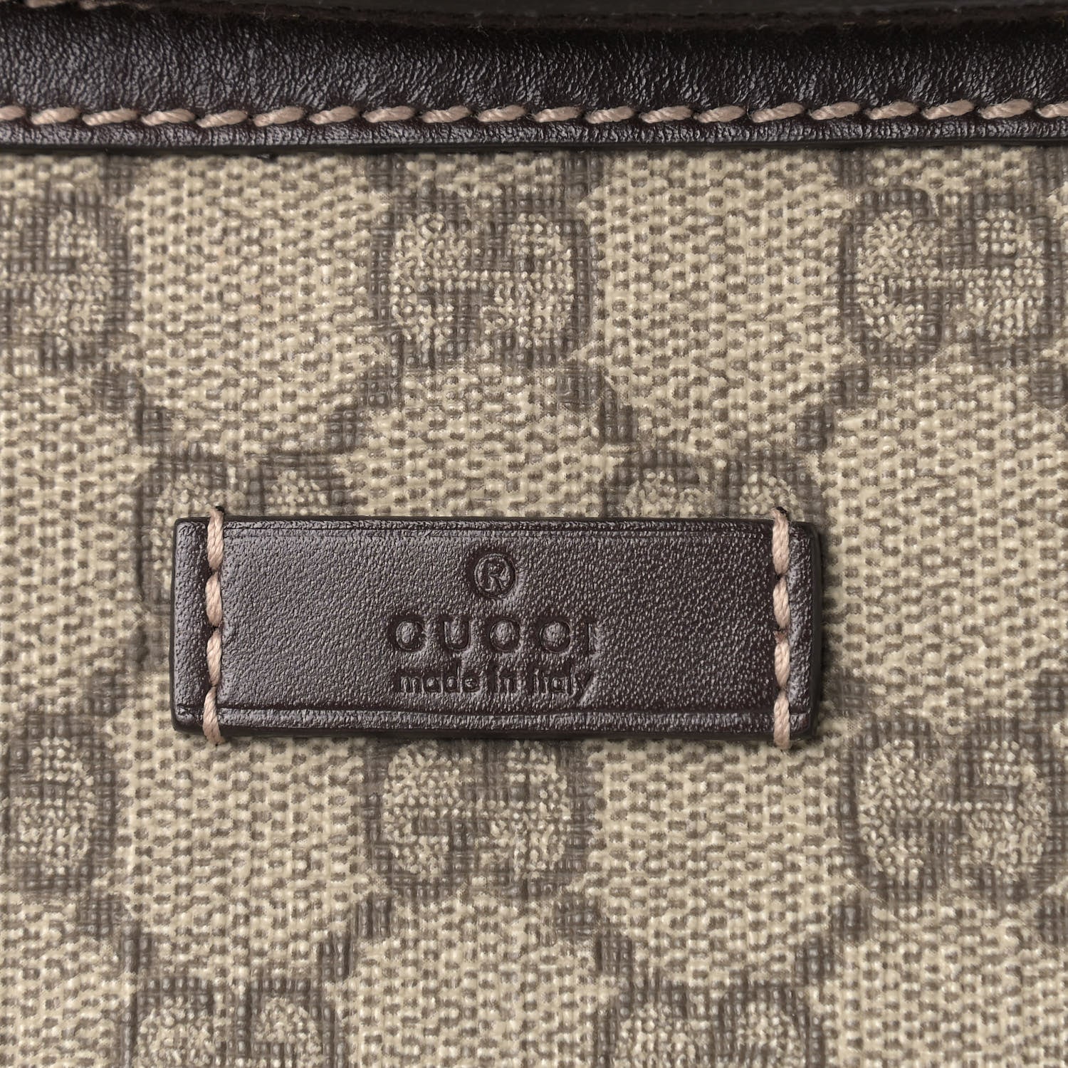 Gucci GG Supreme Monogram Belt Bag Dark Brown 6 of 8