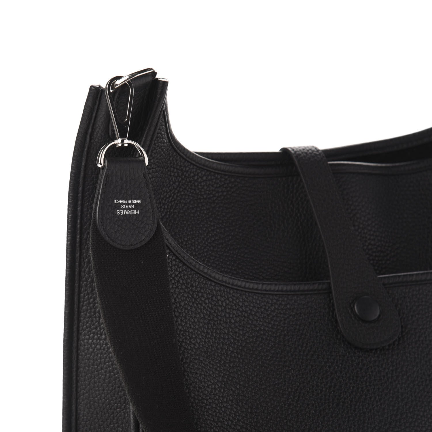 Hermes Taurillon Clemence Evelyne III GM Black 8 of 10