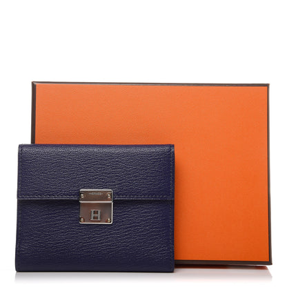 Hermes Chevre Mysore Mini Clic Card Holder Bleu Encre 11 of 11