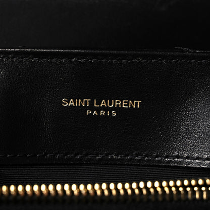 Saint Laurent Calfskin Y Quilted Monogram Small Loulou Chain Satchel Black 7 of 14