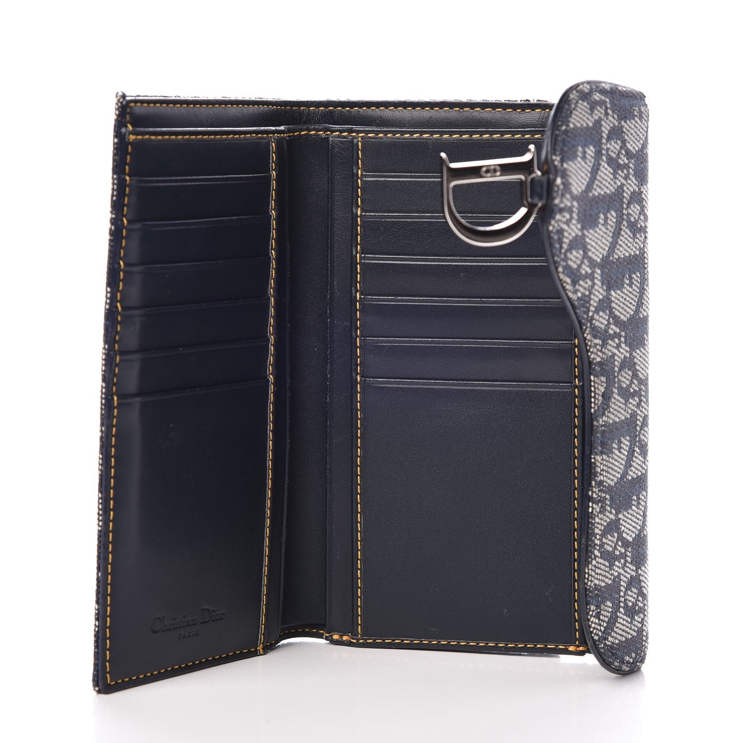 Monogram Saddle Wallet Navy