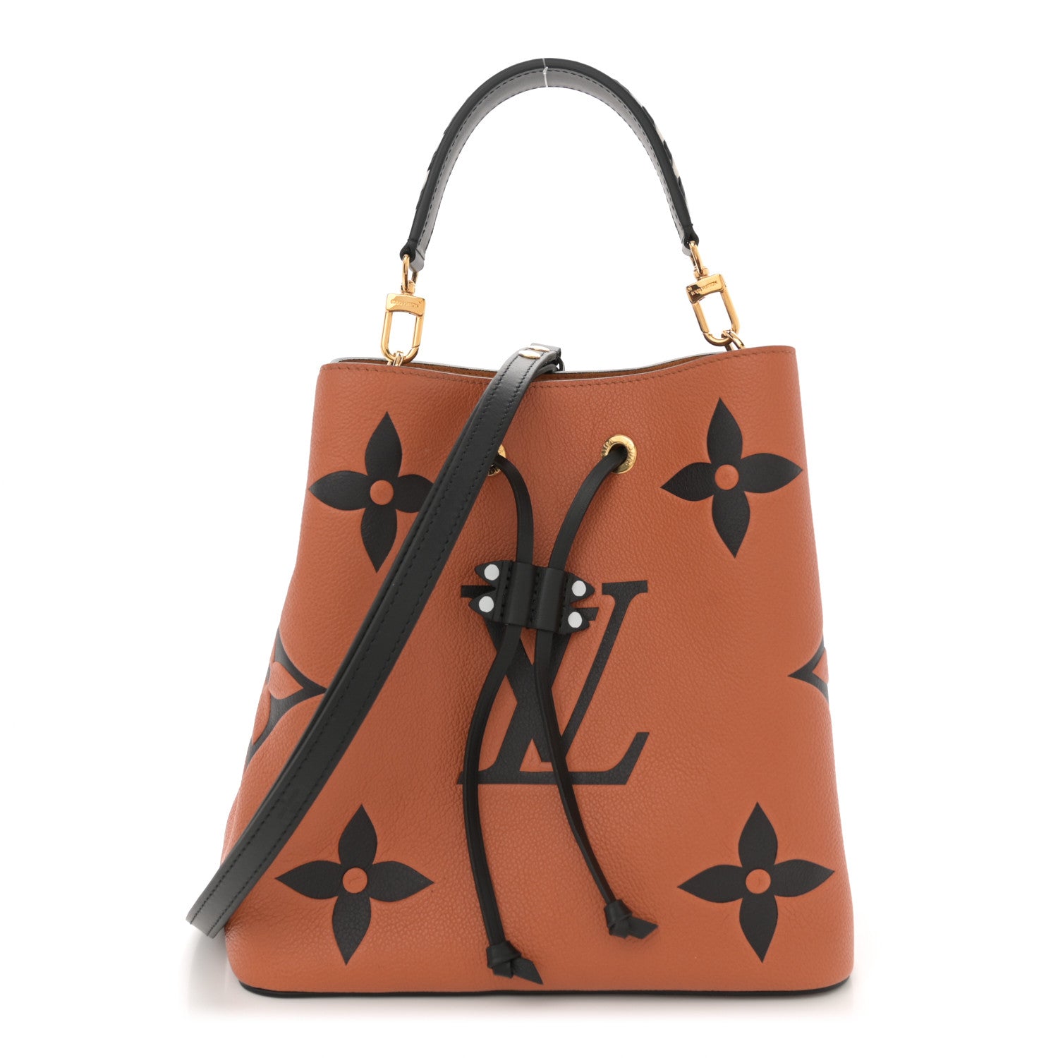 Louis Vuitton Empreinte Monogram Giant Crafty Neonoe MM Caramel Black 1 of 11