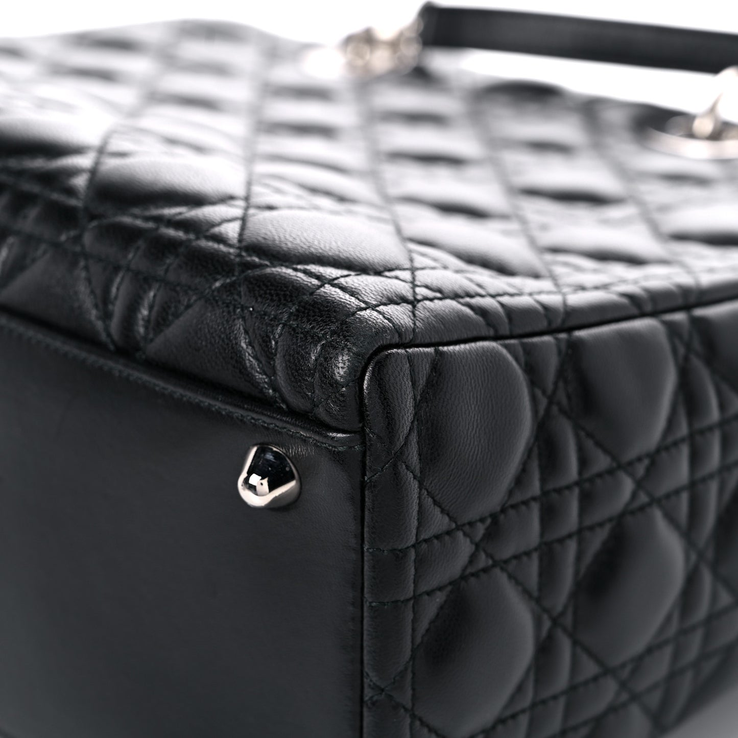 Lambskin Cannage Large Lady Dior Black