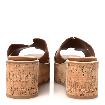Hermes Calfskin Cork Eze 30 Sandals 37 Naturel 6 of 11