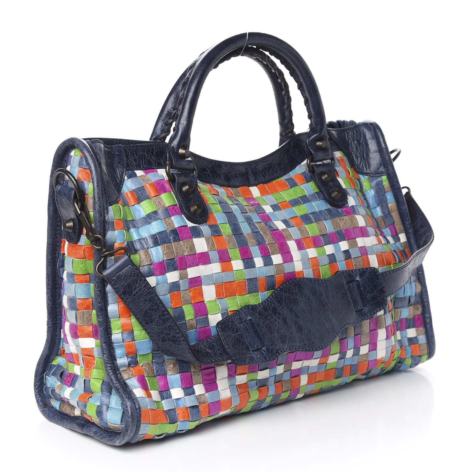 Balenciaga Agneau Lattice Woven Classic Hardware City Multicolor 4 of 14