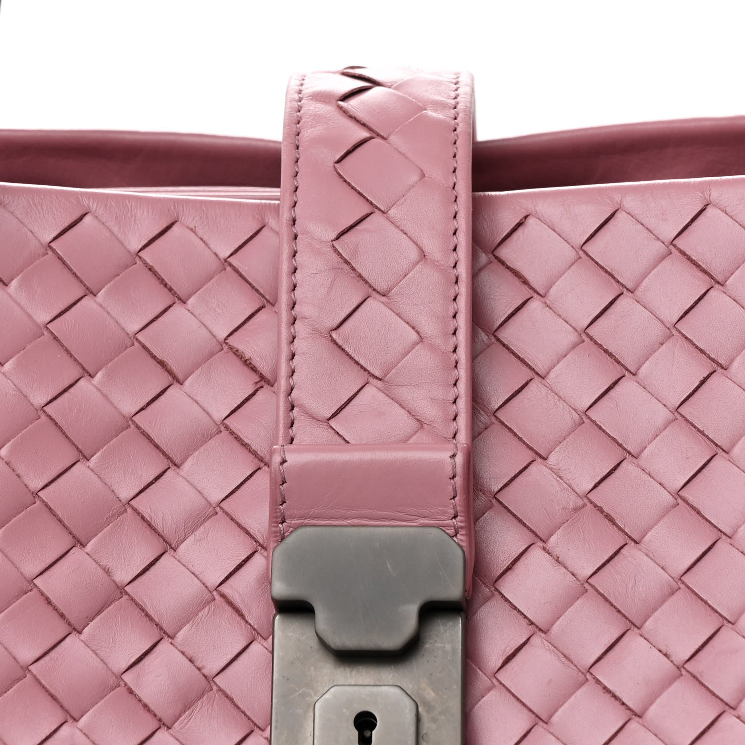 Bottega Veneta Light Calf Intrecciato Medium Roma Mallow 9 of 14
