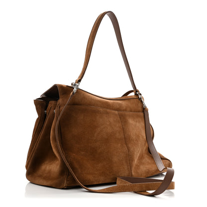 Balenciaga Waxed Suede Calfskin Medium Rodeo Top Handle Handbag Camel 3 of 13